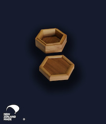 Rimu Boxes All: Hexagonal Rimu Box Small