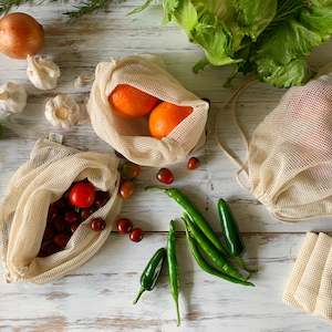 PRODUCE BAGS | Organic Cotton - 6 pack