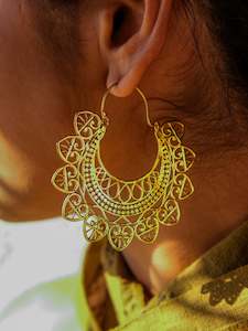 Free Spirit Collection: Devishi Earrings - Brass Gold