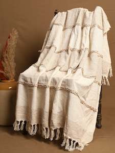 Free Spirit Collection: Chrysa Sofa Throw - Natural