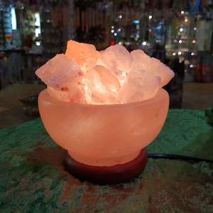 Rivendell Lamps And Lighting Solutions: Carved Himalayan Salt Lamp Bowl - 12W