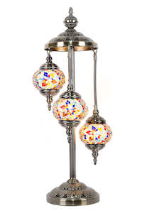 Rivendell Lamps And Lighting Solutions: Colourful Stained Glass Three Tier Luxury Turkish Mosaic Lamp