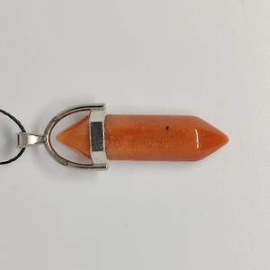 Crystal Point Pendants: Carnelian Crystal Point Pendant