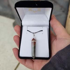 Jasper silver point pendant