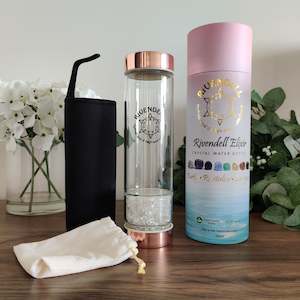 Rivendell Elixir: Clear Quartz Crystal Water Bottle