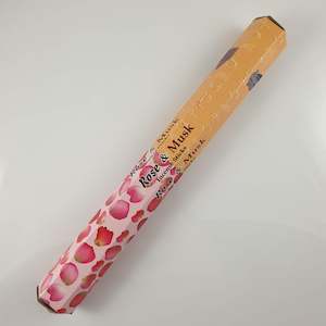 Kamini Incense: Kamini Rose Musk Incense 20gm Hex Packet 6 Pack