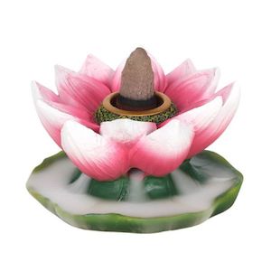 Pink Lotus Backflow Incense Cone Burner