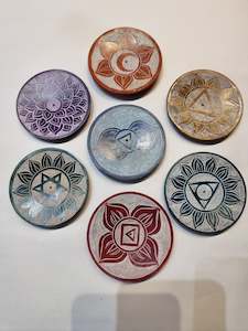 Incense Holders: 7 chakra soapstone incense holder