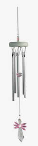 Gem Tunes Windchime with crystal Angel Pink
