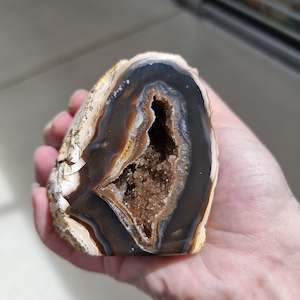 Natural agate double sided pockets