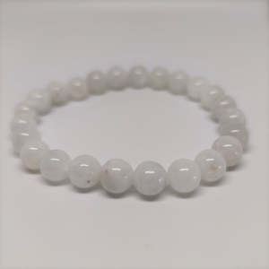 Popular Add Ons: Moonstone Round Bead Crystal Bracelet
