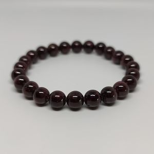 Popular Add Ons: Garnet Round Bead Crystal Bracelet