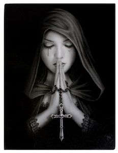 Wall Art: Anne Stokes Gothic Prayer Canvas
