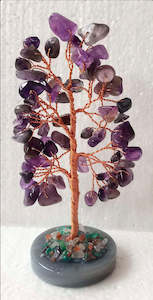 Amethyst: Amethyst Tree on Agate Base