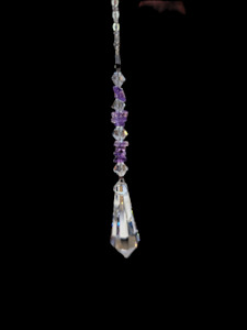 Amethyst: Clarus Crystal Hanging Pendulum - Amethyst