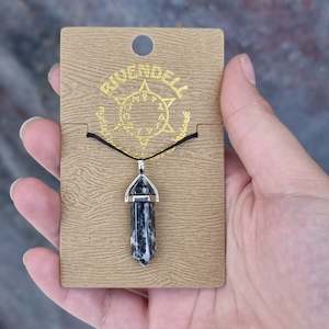 Crystal Point Pendants: Zebra Jasper Point Pendant on card