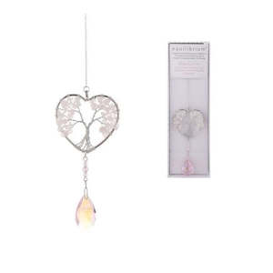 Equilibrium Rose Quartz Tree of Life Suncatcher
