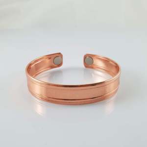 Handmade NZ Pure Copper Bracelet with Stripe
