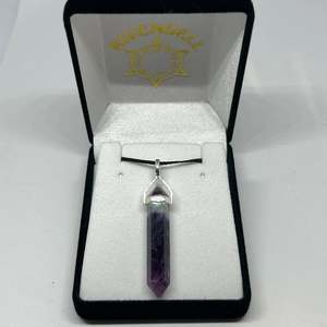 Fluorite Silver Point Pendant