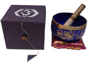Blue Chakra Singing Bowl with Gift Box
