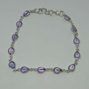 Amethyst Sterling Silver Bracelet
