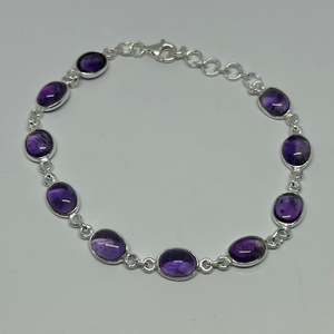 Amethyst Sterling Silver Bracelet