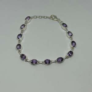 Amethyst Sterling Silver Bracelet