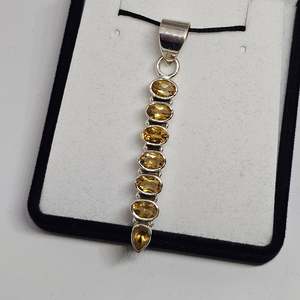 Citrine Sterling Silver Pendant