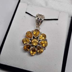 Citrine Sterling Silver Pendant