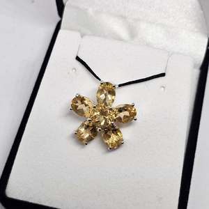 Citrine Sterling Silver Pendant