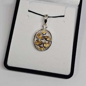 Citrine Sterling Silver Pendant