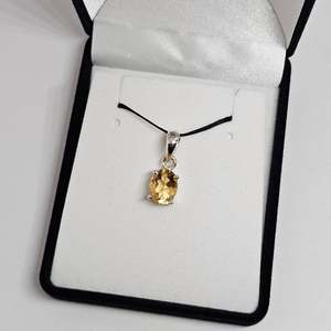Citrine Sterling Silver Pendant