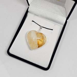 Citrine Heart Pendant