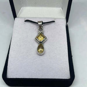 Citrine Silver Pendant