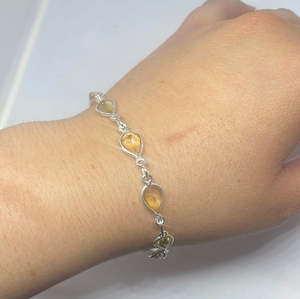 Citrine: Citrine Silver Bracelet