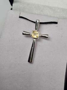 Citrine: Citrine Cross Pendant
