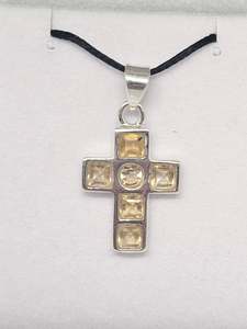 Citrine Cross Pendant