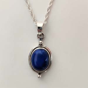 Lapis Lazuli: Lapis Lazuli 925 Sterling Silver Pendant