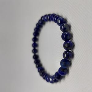 Lapis Lazuli Round Bead Crystal Bracelet