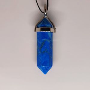 Open Your Throat Chakra: Blue Howlite Crystal Point Pendant