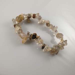 Rutilated Quartz Chip Crystal Bracelet