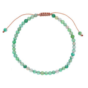 Under 20: Green Agate Bead Anklet 4mm