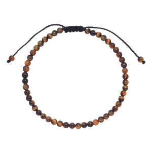 Under 20: Tigers Eye Bead Anklet 4mm