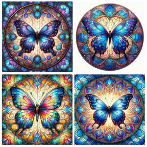 Butterfly Ceramic Coaster Set 4