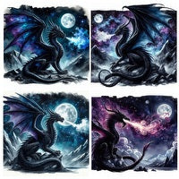 Dragon Ceramic Coaster Set 4