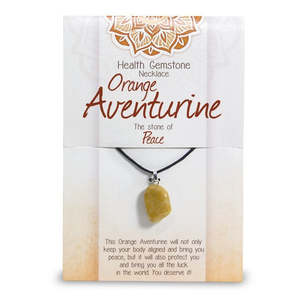 Orange Aventurine Health Gemstone Necklace