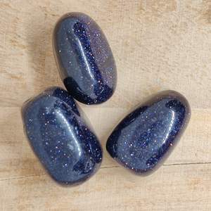 Blue Goldstone Tumbled Crystal