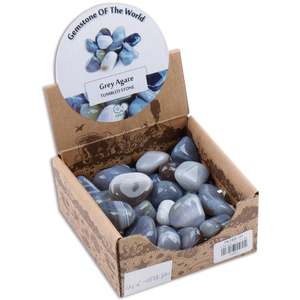 Agate Crystal Pieces: Grey Agate Tumbled Crystal