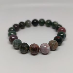 Agate Crystal Pieces: Agate Round Bead Crystal Bracelet