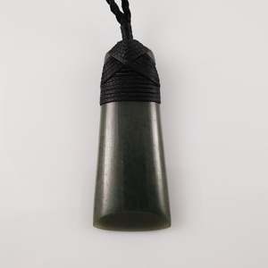 Greenstone Toki Pendant 50x16mm